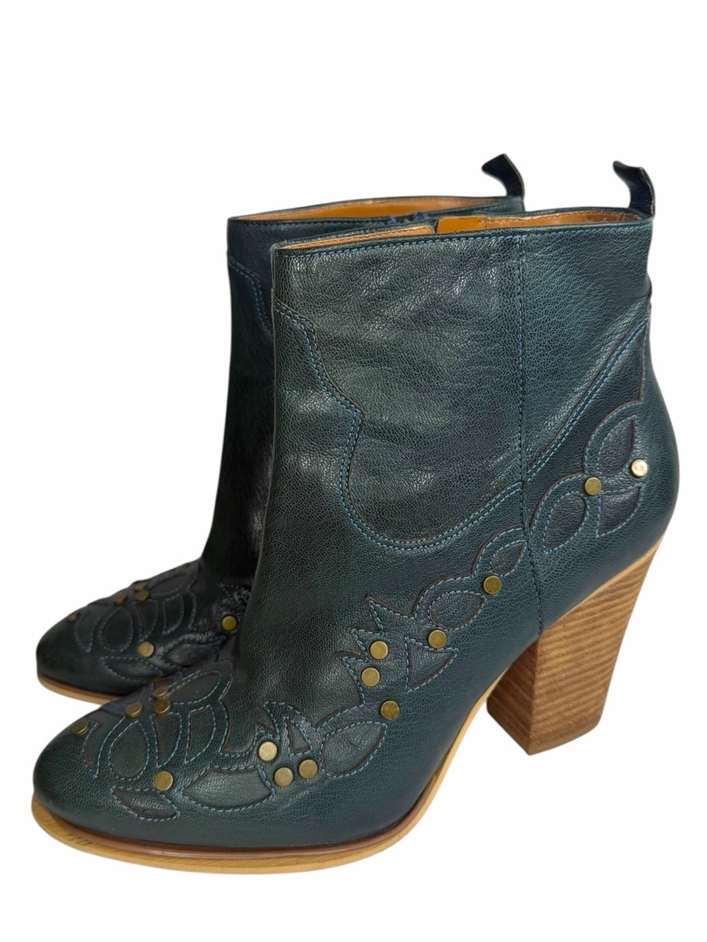 Nine West Vintage America Collection Distressed Blue Boots Size 9.5
